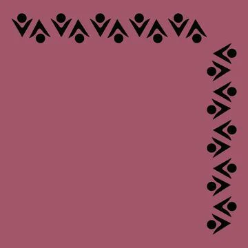 Stylized geometric pattern on a square background. Shape. Ethnic Stock Illustration