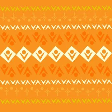 Stylized geometric pattern on a square background. Shape. Ethnic Stock Illustration