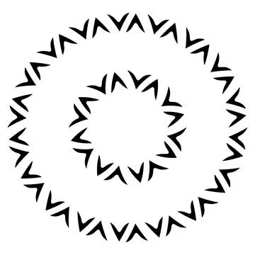 Stylized geometric pattern on a square background. Shape. Ethnic Illustrazione stock