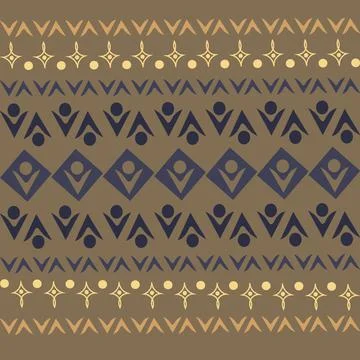 Stylized geometric pattern on a square background. Shape. Ethnic Stock Illustration