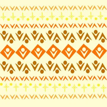 Stylized geometric pattern on a square background. Shape. Ethnic Illustrazione stock