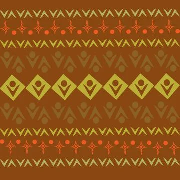 Stylized geometric pattern on a square background. Shape. Ethnic Illustrazione stock