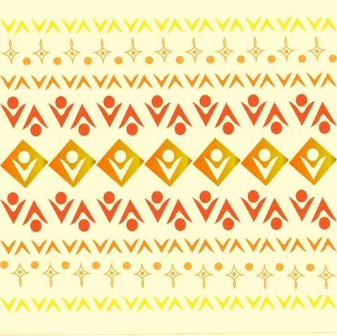 Stylized geometric pattern on a square background. Shape. Ethnic Illustrazione stock