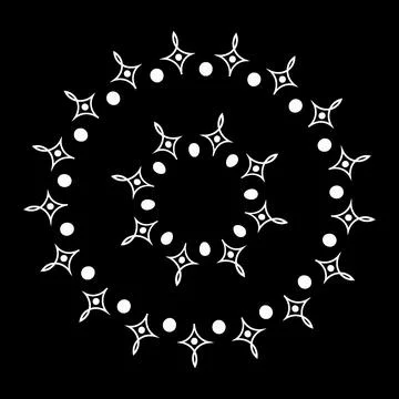 Stylized geometric pattern on a square background. Shape. Ethnic Illustrazione stock