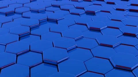 Stylized, geometric shapes forming a simplified blockchain.... Stock Footage 297690121