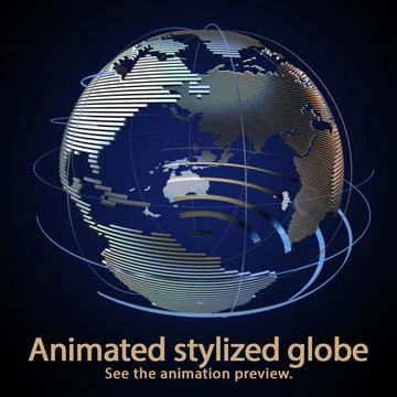 Stylized globe. 3D Model