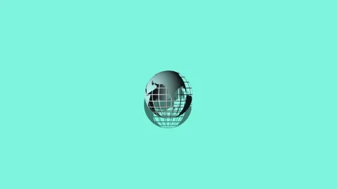 Stylized globe with digital network overlay. Global globe with digital netw.. Stock Footage 337568175