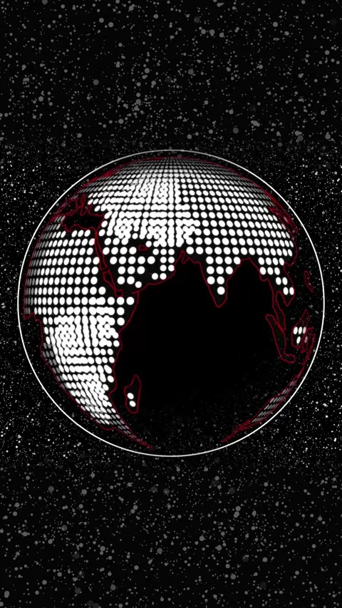 Stylized Globe with Dotted Pattern on Starry Background 動画素材 337461576