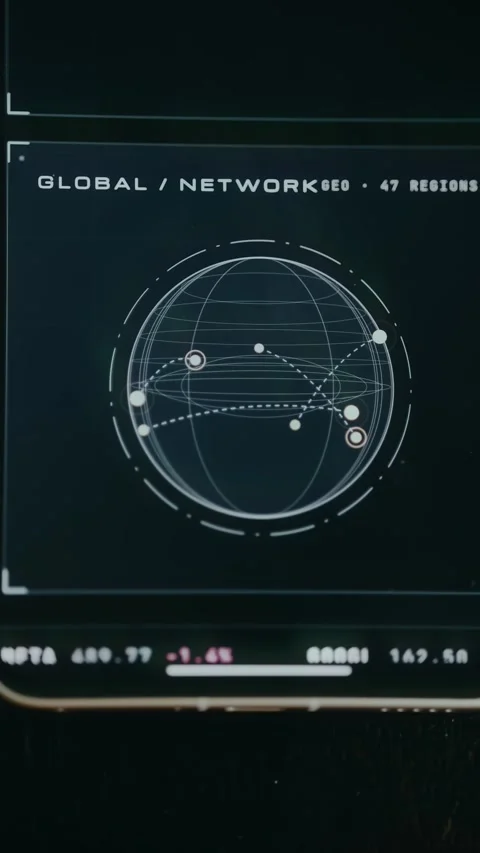 Stylized globe graphic representing a Global Network Video stock 333840684