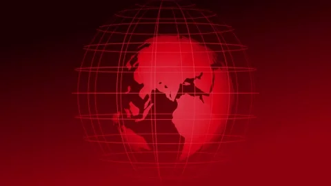 Stylized Globe with Grid Overlay background animation Video stock 326970231