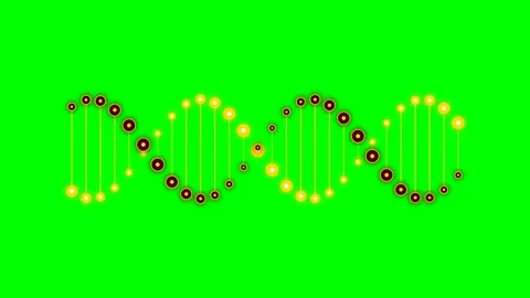 A stylized golden dna double helix structure set against a vibrant green ba.. Stock Footage 340904301