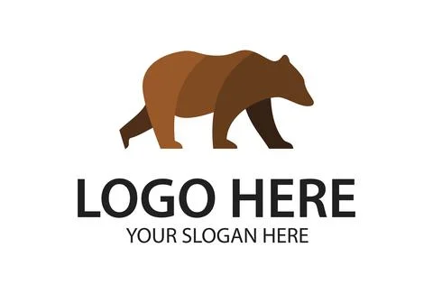 Stylized graphic bear logo templates	 Stock Illustration