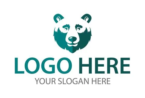 Stylized graphic bear logo templates	 Stock Illustration