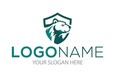 Stylized graphic bear logo templates	 Stock Illustration