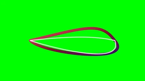 Stylized graphic of an open mouth shape against a vibrant green background Video stock 340903005