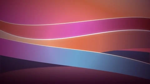Stylized graphic ribbon layers wave in a seamless loop Stock Footage 341859398
