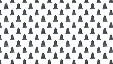 Stylized gravestone pattern on halloween 3d rendering. Stock Photos