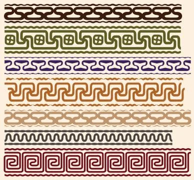 Stylized Greek meanders Stock Illustration
