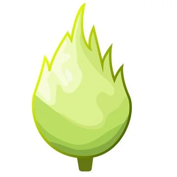 Stylized green leaf icon Stock Illustration