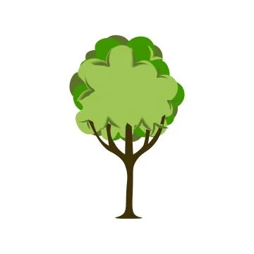Stylized green tree Stock Illustration