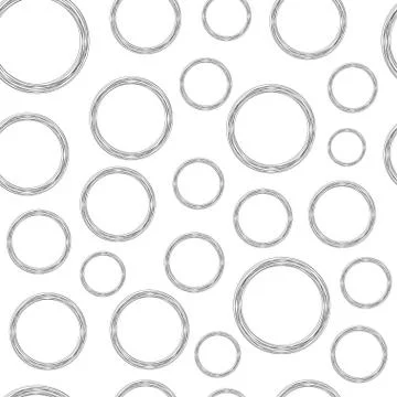 Stylized Grey Wire Circles on White Background Stock Illustration