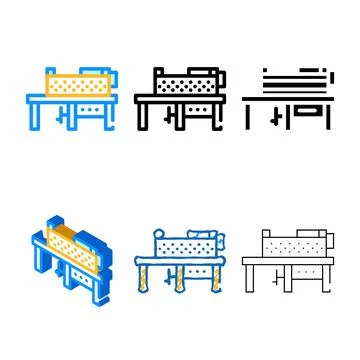 Stylized grinding machine color icon vector flat Stock Illustration