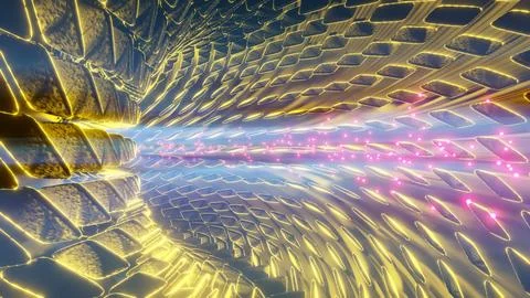 Stylized Hadron Collider Illustration Stock Illustration