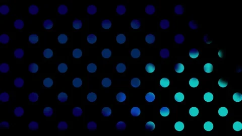 Stylized halftone effect with glowing blue dots on black background, perfect for Stock Footage 326046497