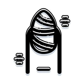 Stylized hand holding a baseball bat illustration Stock Illustration