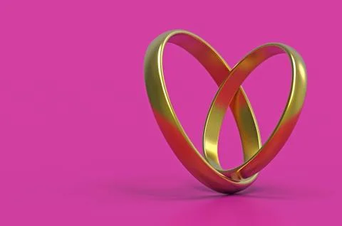 Stylized heart, 3d rendering Stock Illustration