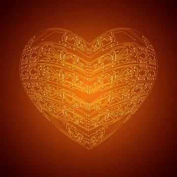 Stylized heart Stock Illustration
