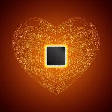 Stylized heart Stock Illustration