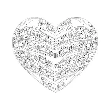 Stylized heart Stock Illustration