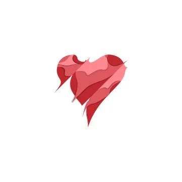 Stylized heart. Images for design. Vector illustration Illustrazione stock