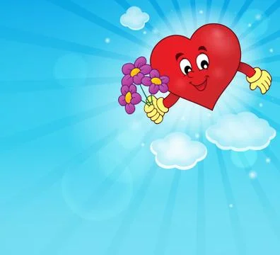 Stylized heart theme image - eps10 vector illustration. Illustrazione stock