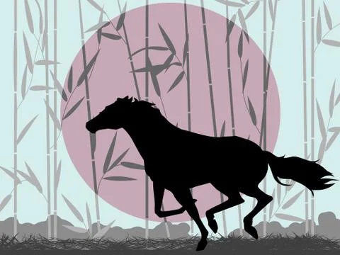 Stylized horse Stock Illustration