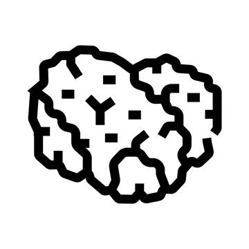 Stylized human brain representing artificial intelligence and thinking Stock Illustration