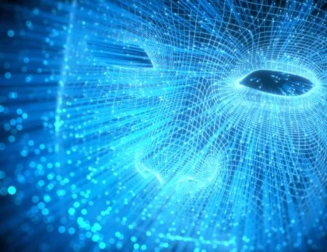 Stylized Human Face Illustrazione stock