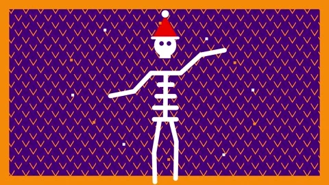 Stylized human skeleton diagram on abstract purple background for medical e.. Stock Footage 344640361