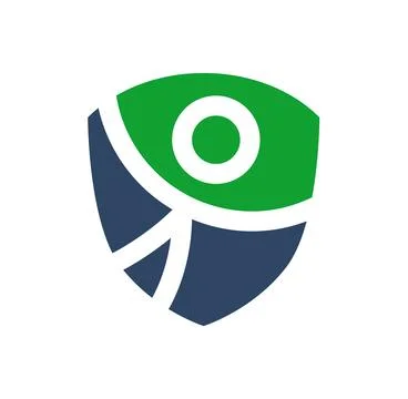 Stylized human vector icon figure inside a green shield representing protection Stock Illustration