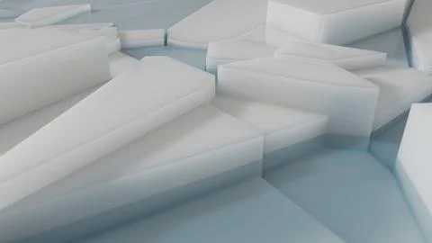 Stylized ice formation with depth Stock Illustration