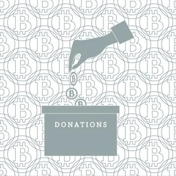 Stylized icon calling to make a donation. Stock Illustration