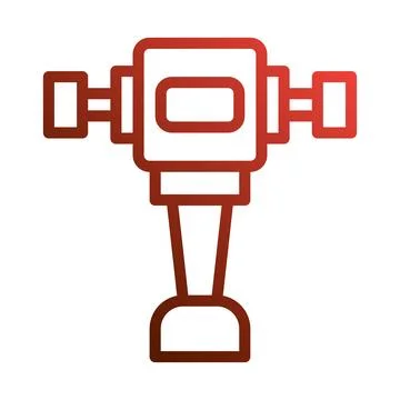 Stylized Icon of a Classic Television Studio Camera Stock Illustration