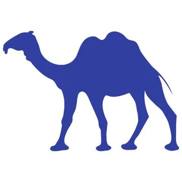 Stylized icon of a colored camel Stock-Illustration