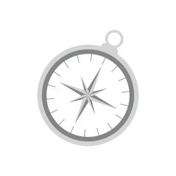 Stylized icon of a colored compass Stock Illustration
