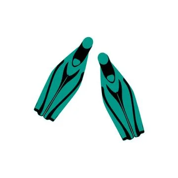 Stylized icon of a colored flippers Illustrazione stock