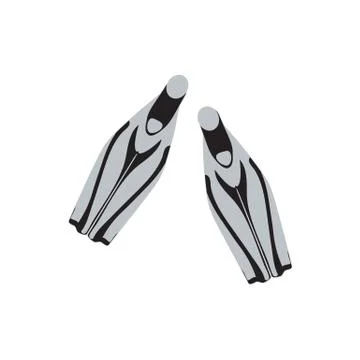 Stylized icon of a colored flippers Illustrazione stock