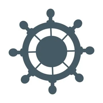 Stylized icon of a colored steering wheel on a white background Stock Illustration