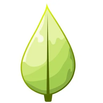 Stylized icon of green leaf symbol of ecology Stock Illustration