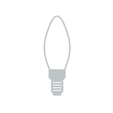 Stylized icon of light bulb on white background Stock Illustration